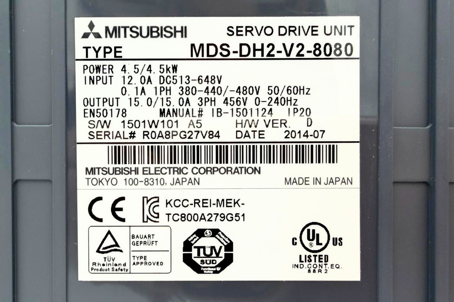 Mazak MITSUBISHI MDS-DH2-V2-8080 AC Servo Drive - Image 8