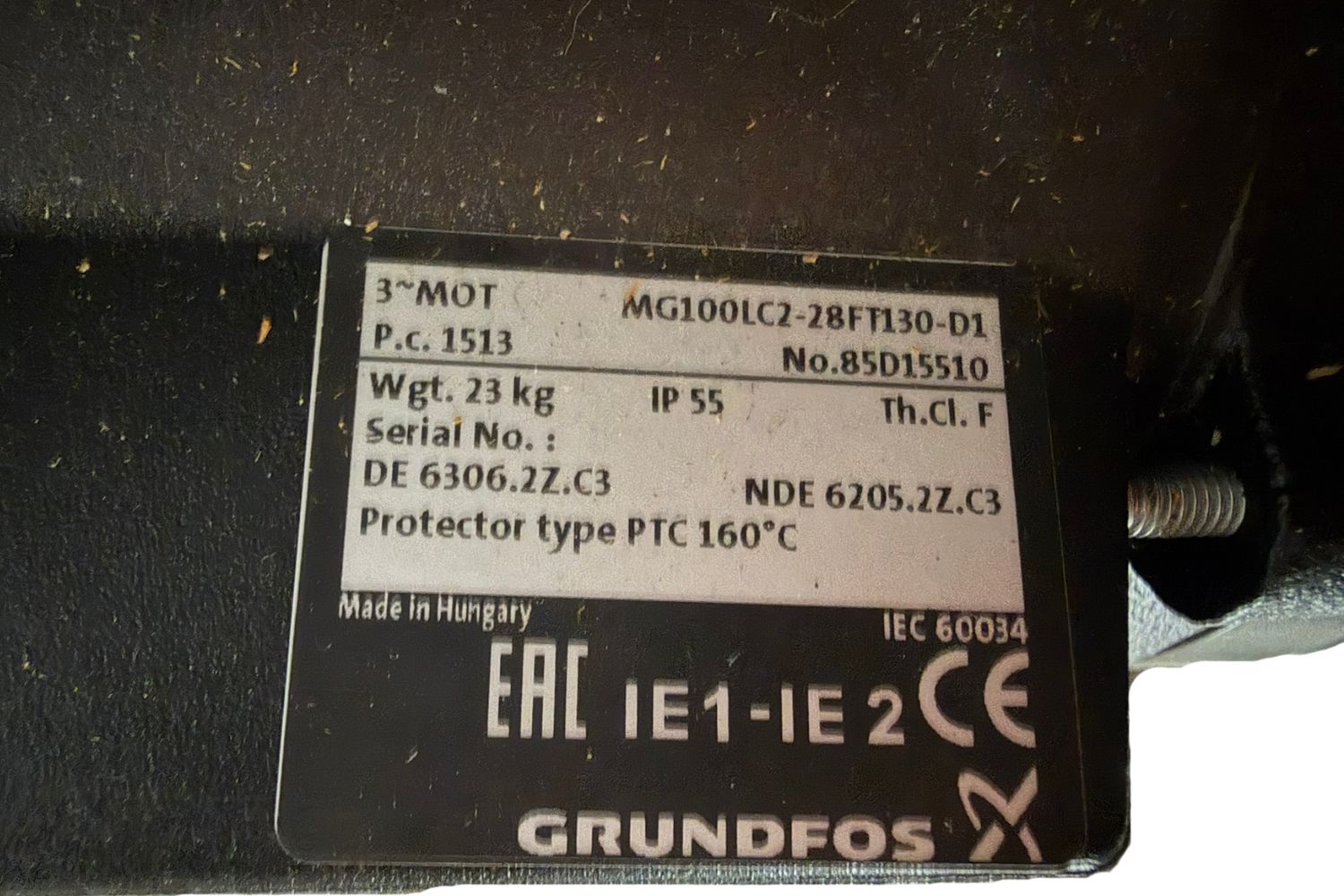 Mazak Grundfos Pump MTR10-8/8 A-W-A-HUUV - Image 2
