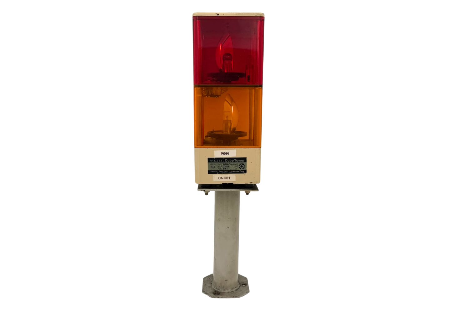 Patlite KJ Cube Tower Rotating Red/Amber