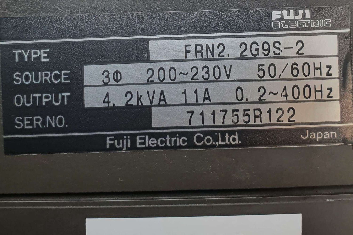 Fuji inverter FRN2 2G9S-2 - Image 3