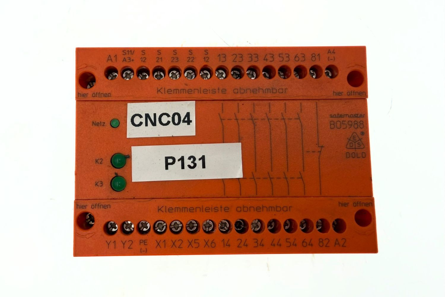 Klemmenleiste Abnehmbar Safemaster B05988 SAFETY RELAY UNIT