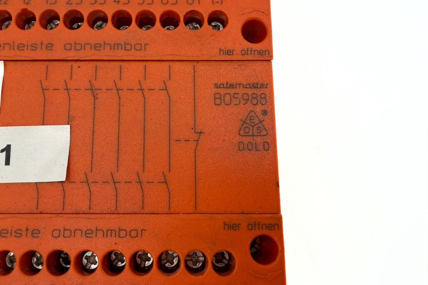 Klemmenleiste Abnehmbar Safemaster B05988 SAFETY RELAY UNIT - Image 2