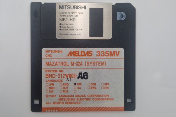 Mitsubishi CNC Mazatrol M-32A (SYSTEM) FLOPPY DISK