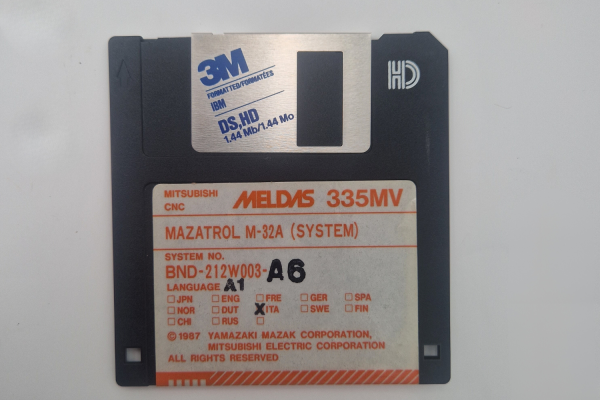 Mitsubishi CNC Mazatrol M-32A (SYSTEM) FLOPPY DISK