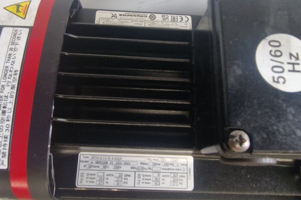 Mazak Grundfos Pump MTH4-6/3 A-W-A-AQQV