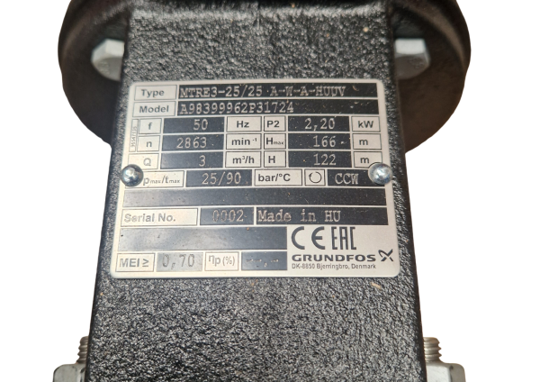 MAZAK GRUNDFOS PUMP MTRE3-25/25 A-W-A-HUUV